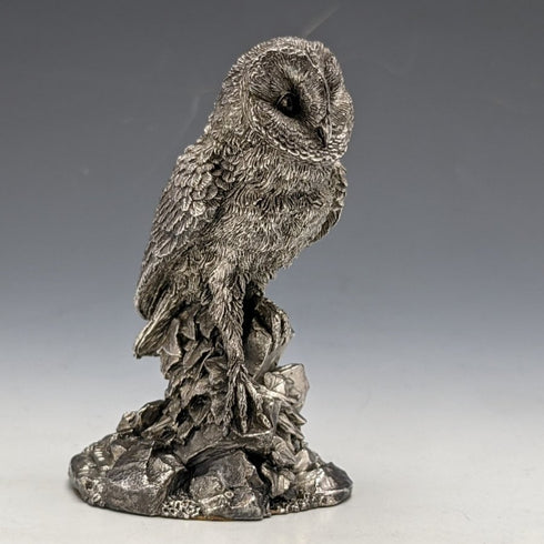 純銀雕塑貓頭鷹對象 80 克英國鄉村藝術家公司